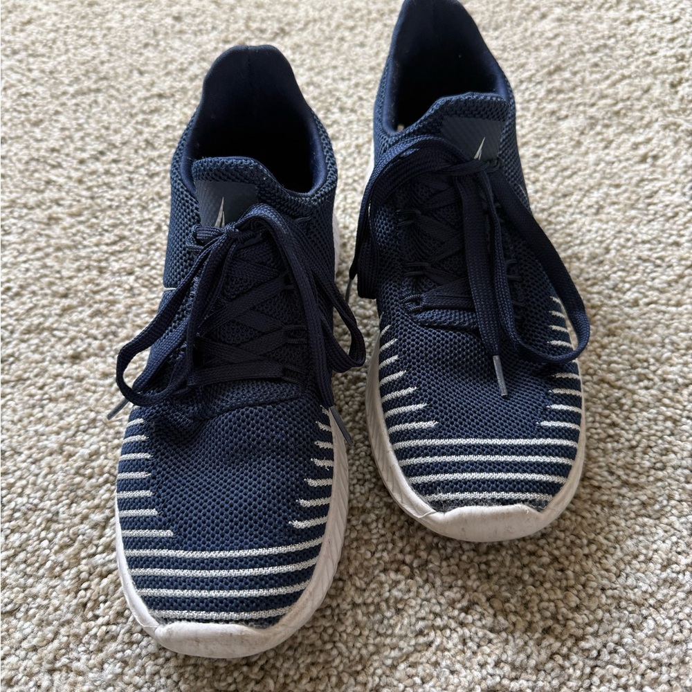 Women’s Nautical Navy and White Athletic Shoes